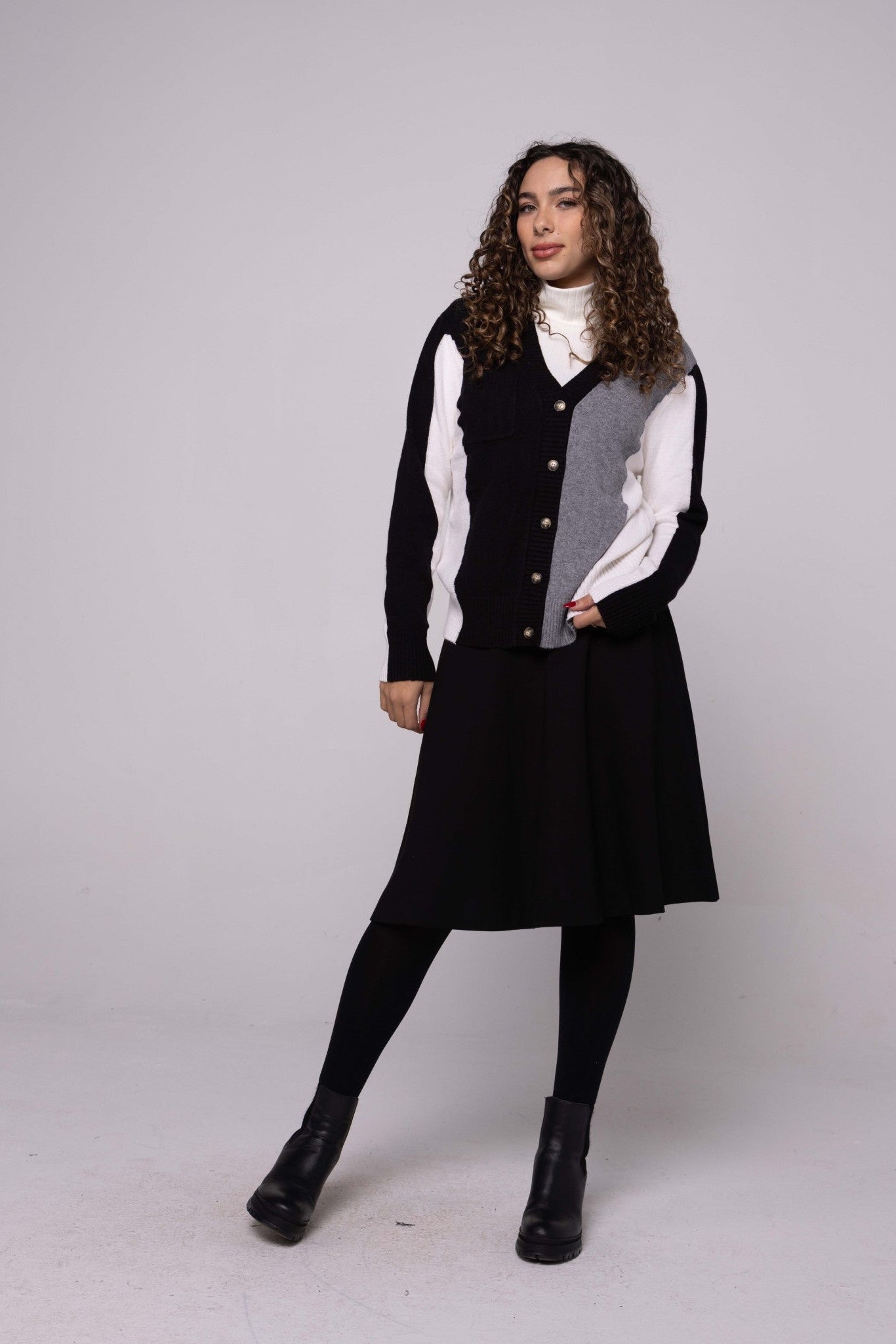 COLORBLOCK CARDIGAN