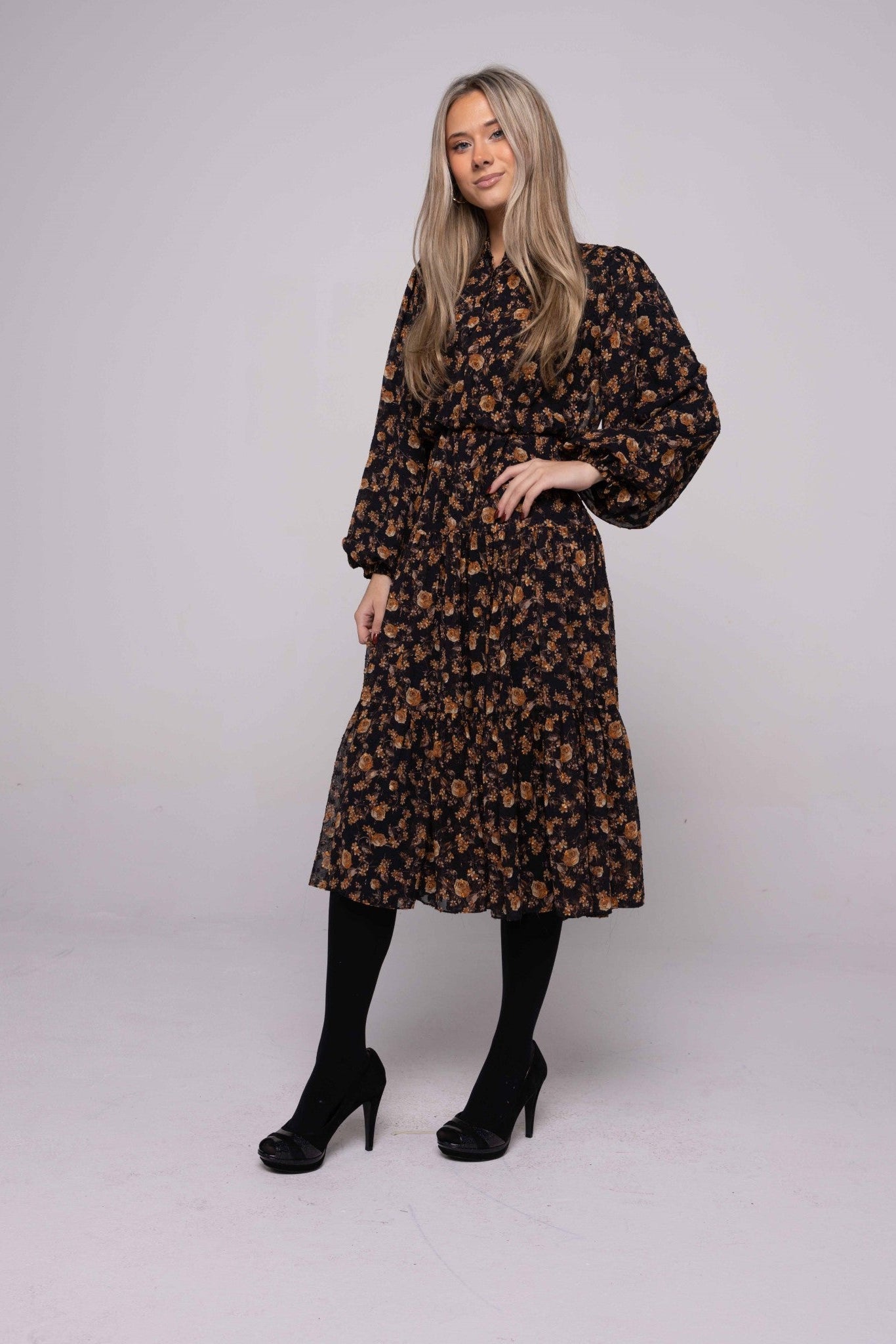 BLOUSE TOP TIERED BOTTOM DRESS
