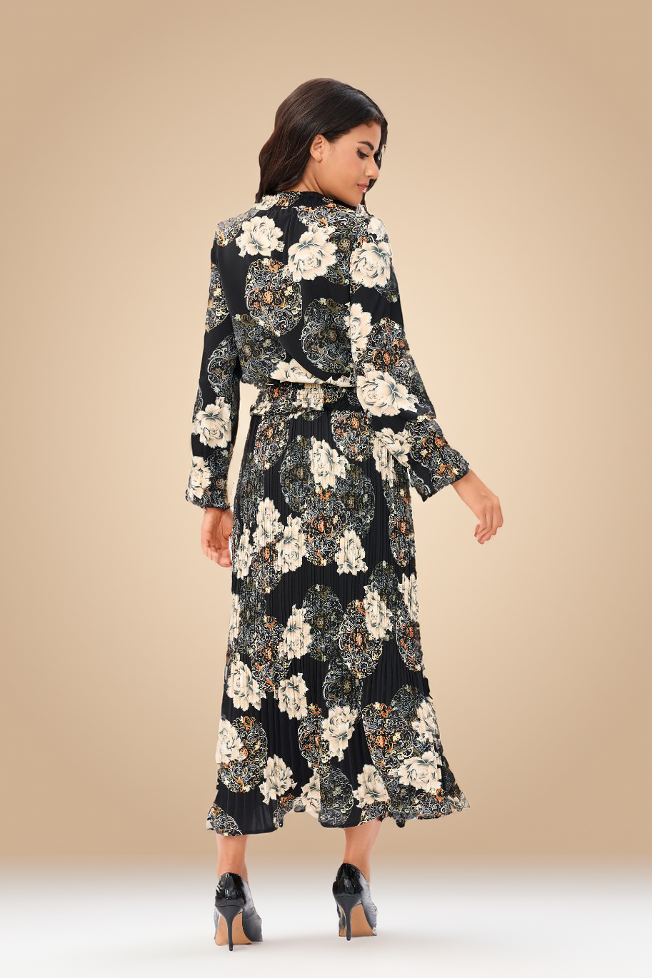 Midnight Blossom Two Piece Midi Set סט