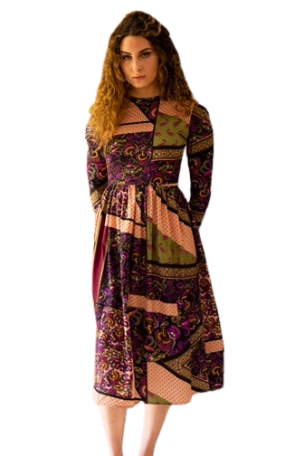 PATCHWORK DRESS שמלה