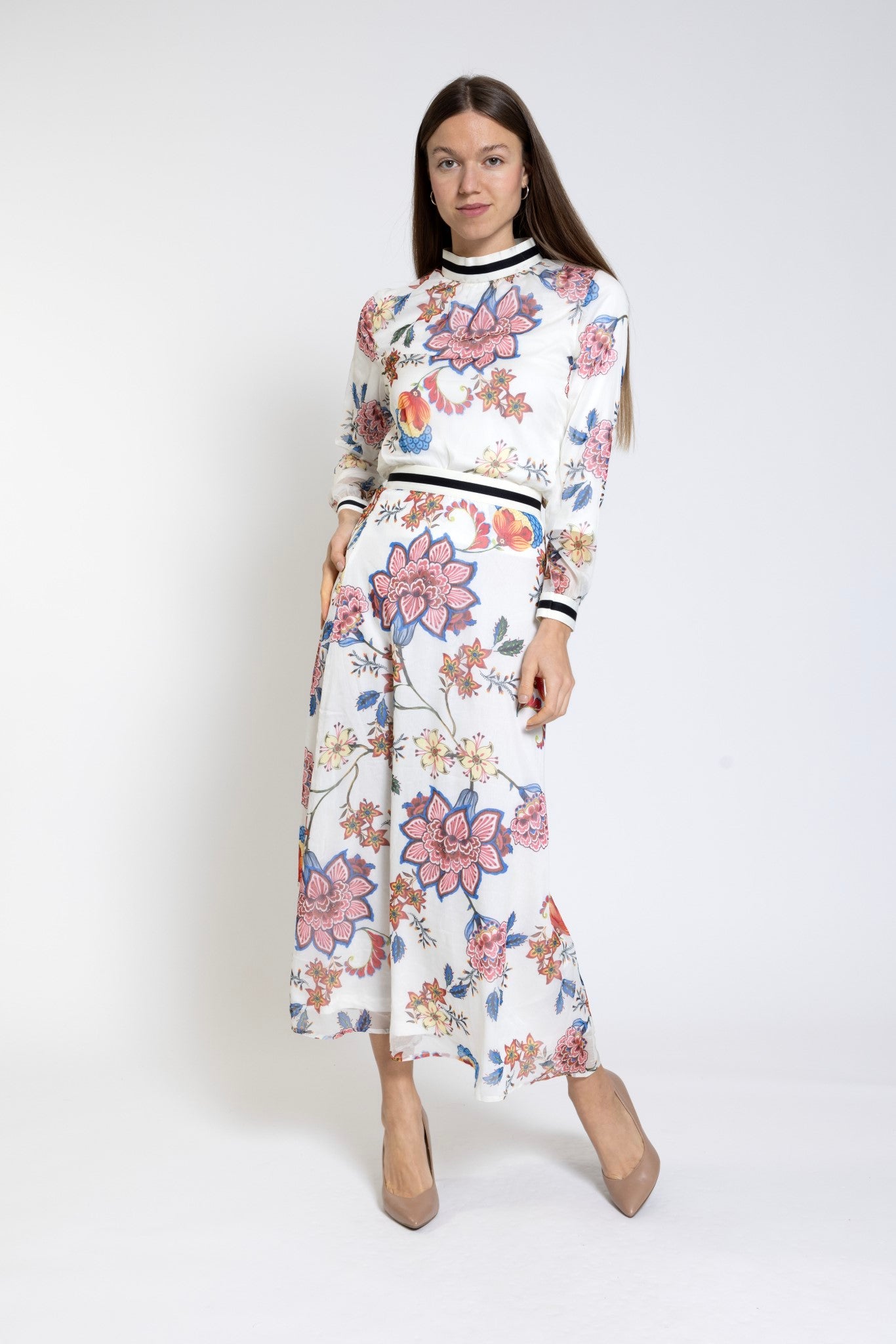 FLOWER PRINT SKIRT חצאית