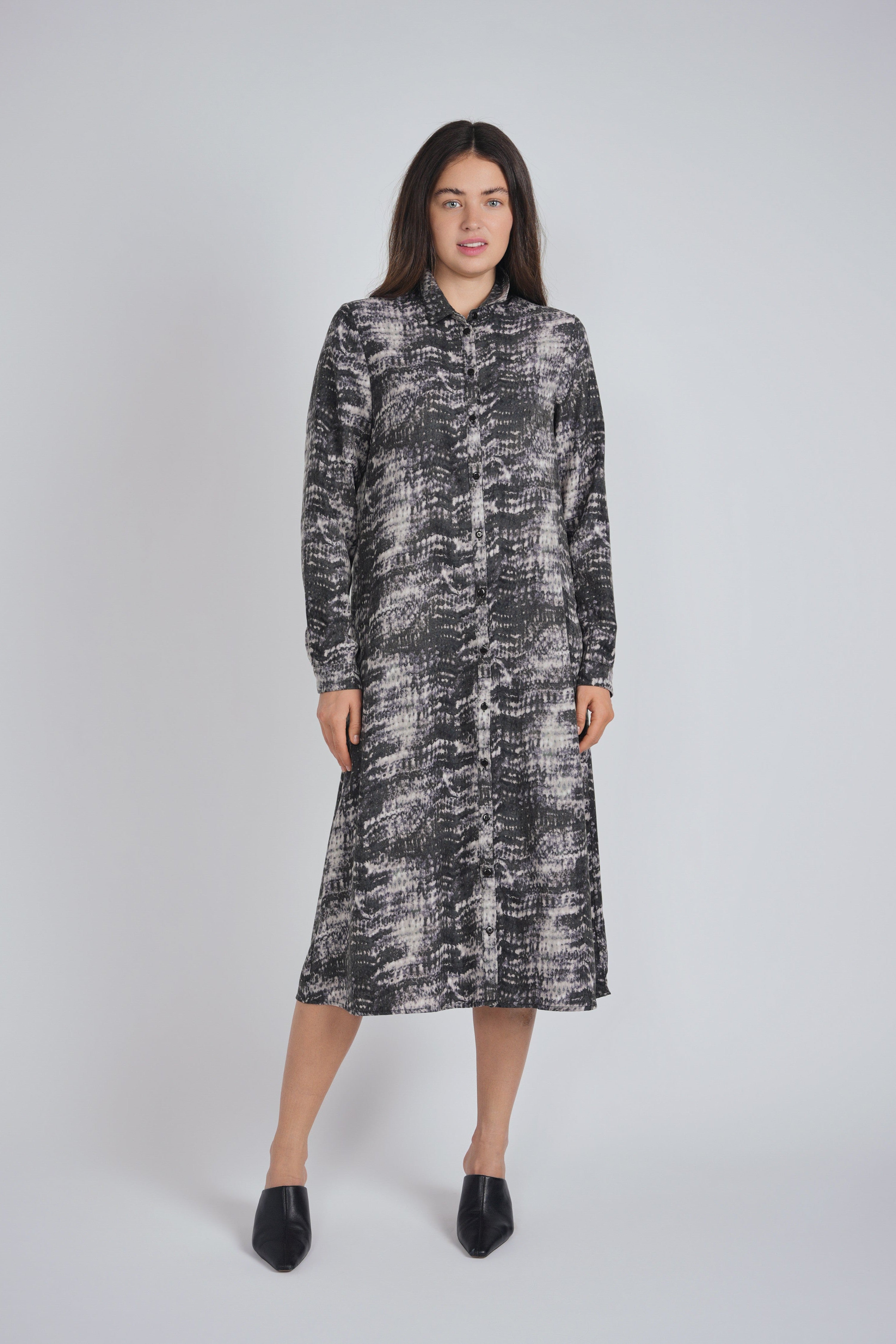 PRINTED SHIRTDRESS שמלה