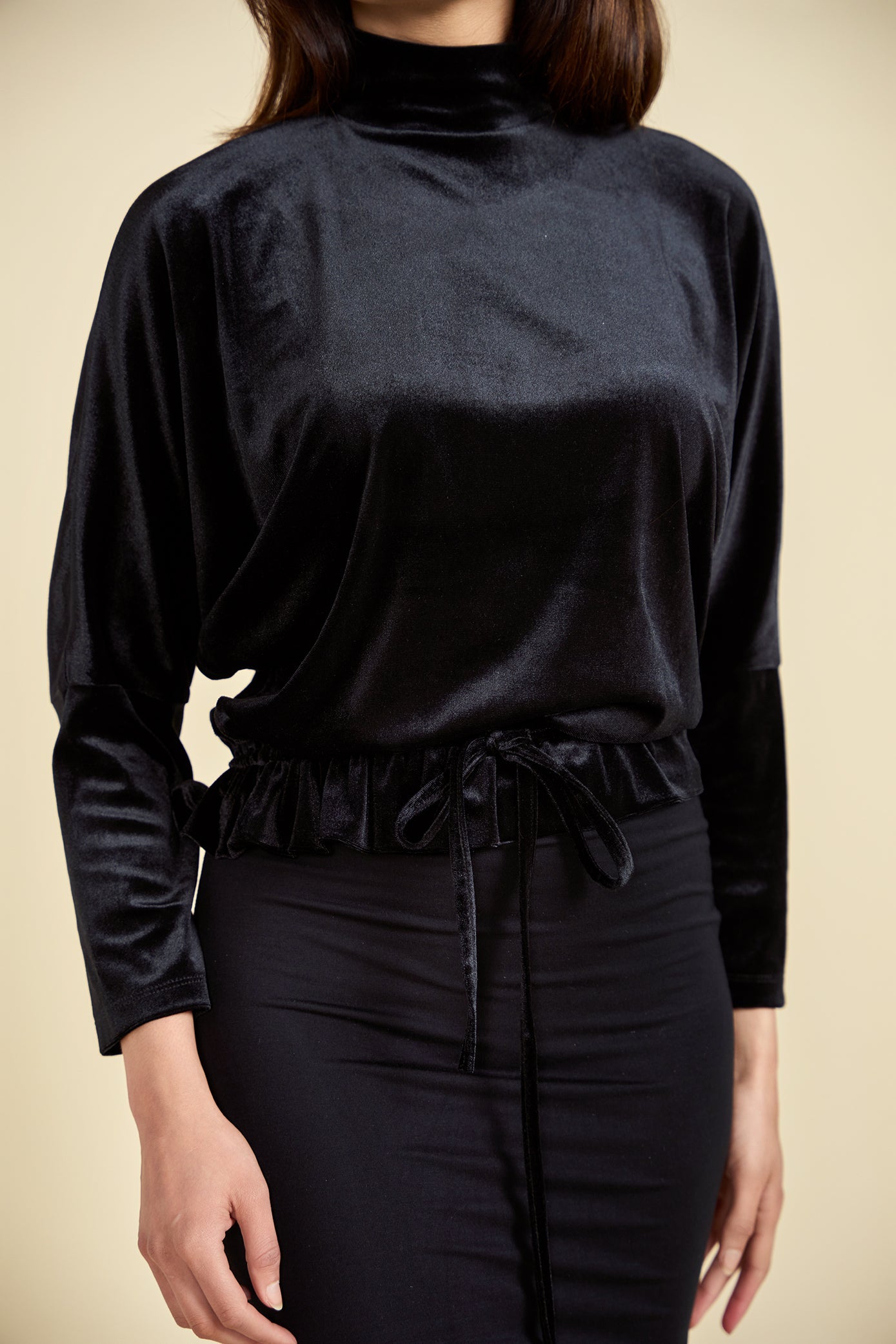 VELOUR DOLMAN TOP חולצה