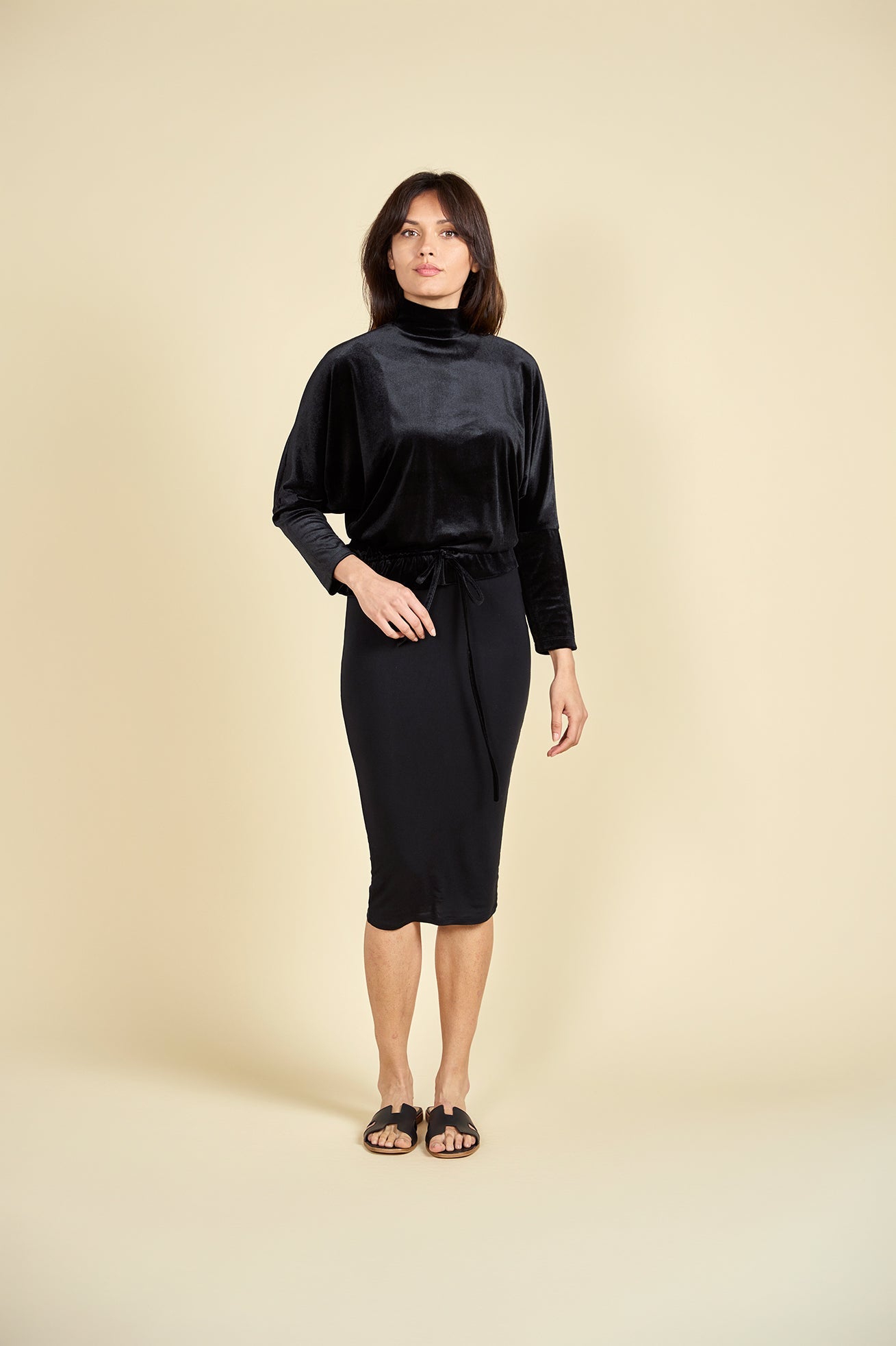 VELOUR DOLMAN TOP חולצה