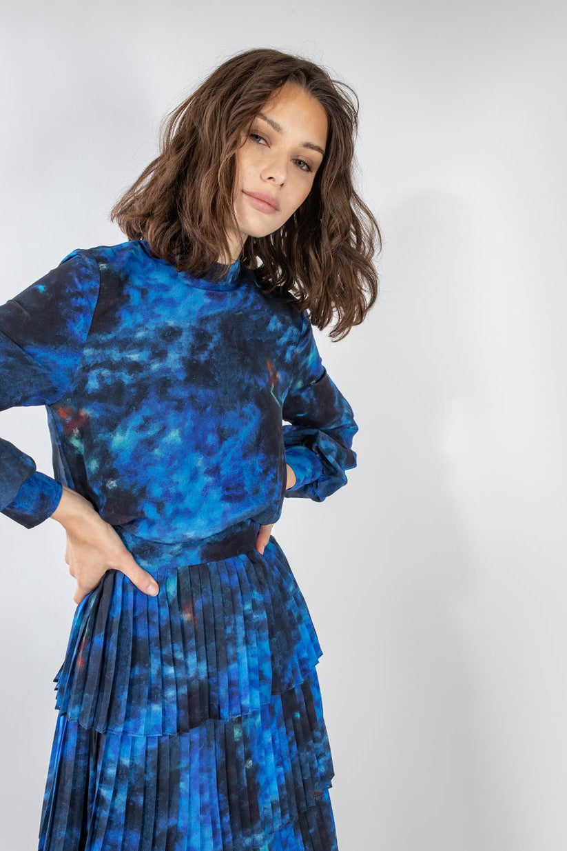 LAYERED PLEATED DRESS שמלה