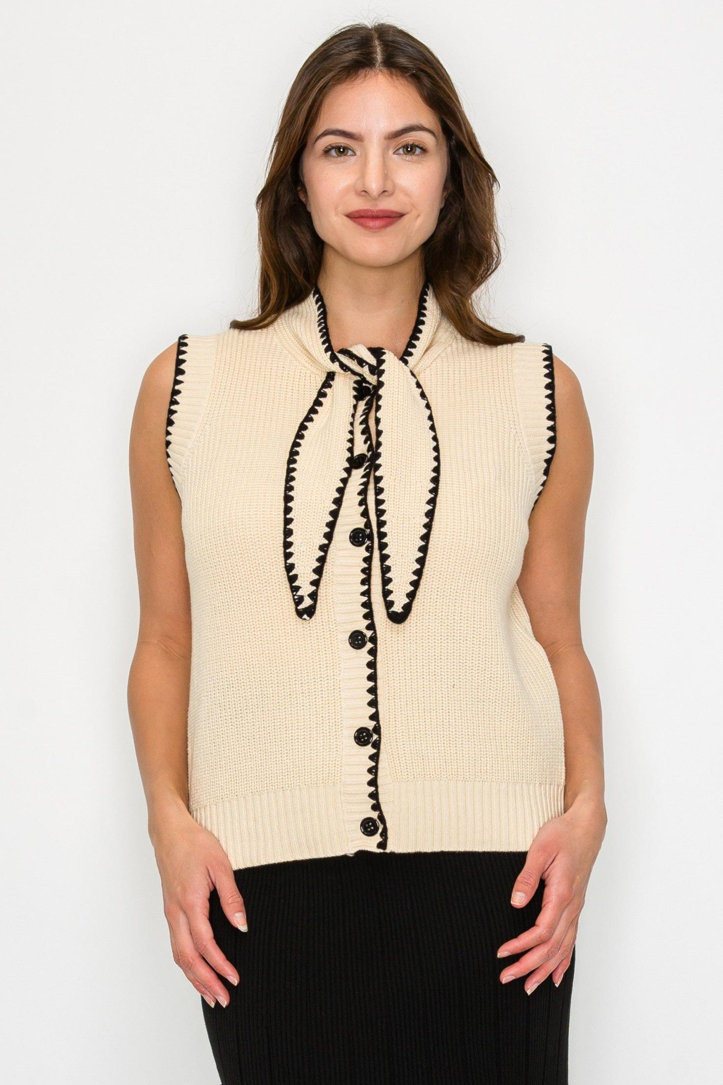 TIE FRONT VEST