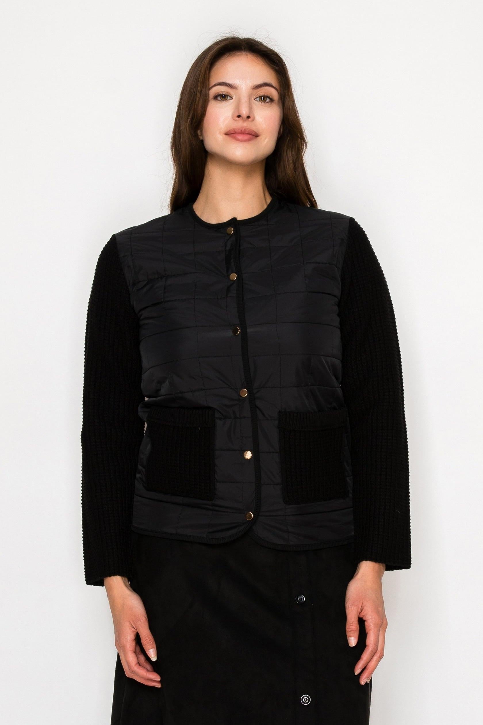 NYLON PUFF PKT FRNT JACKET
