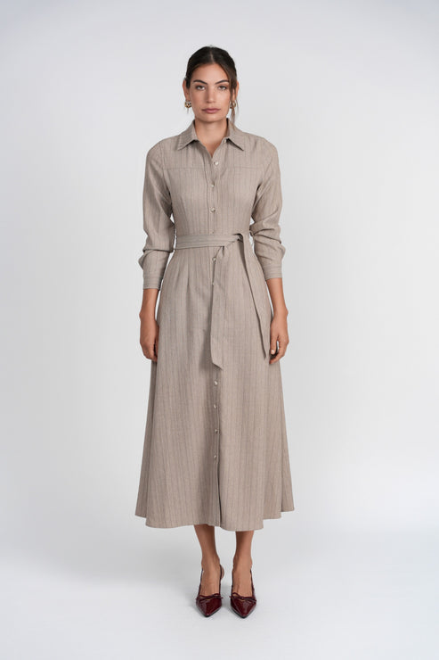 PINSTRIPE HAZEL DRESS