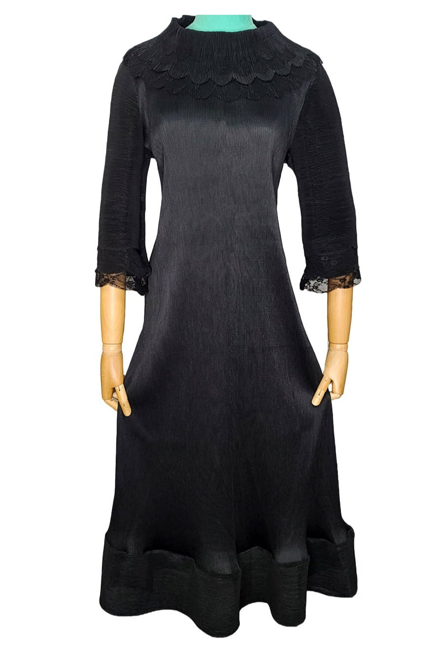 LONG DRESS WITH COLLAR שמלה
