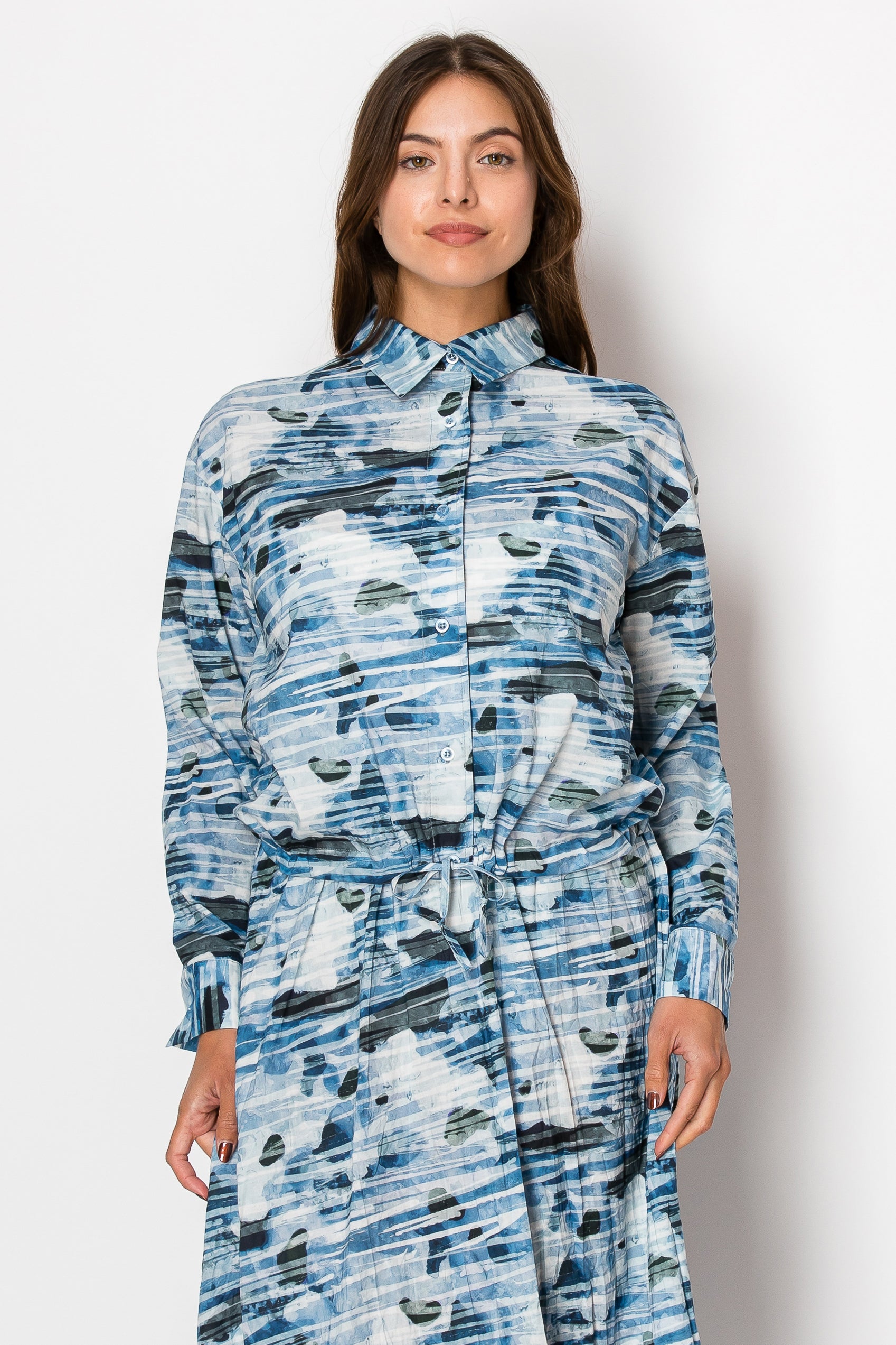WATER COLOR PRINT BLOUSE