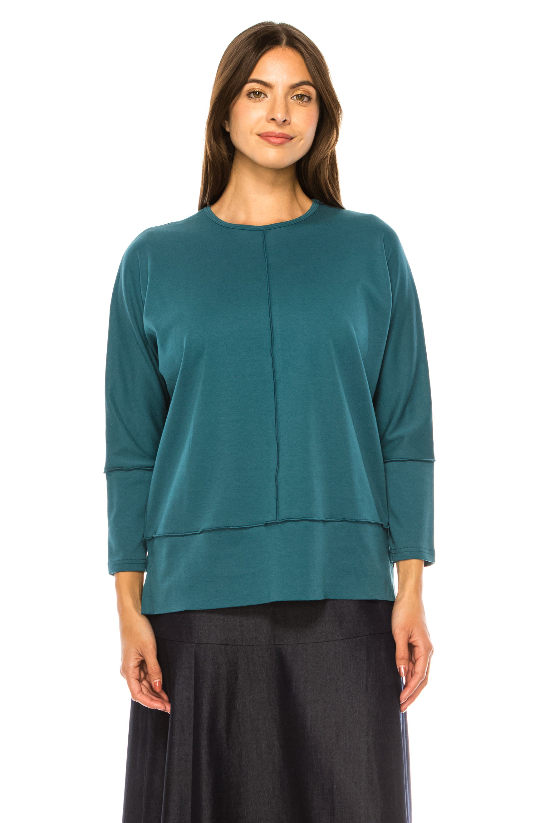 FRINGE STRIPE SOLID TEE חולצה