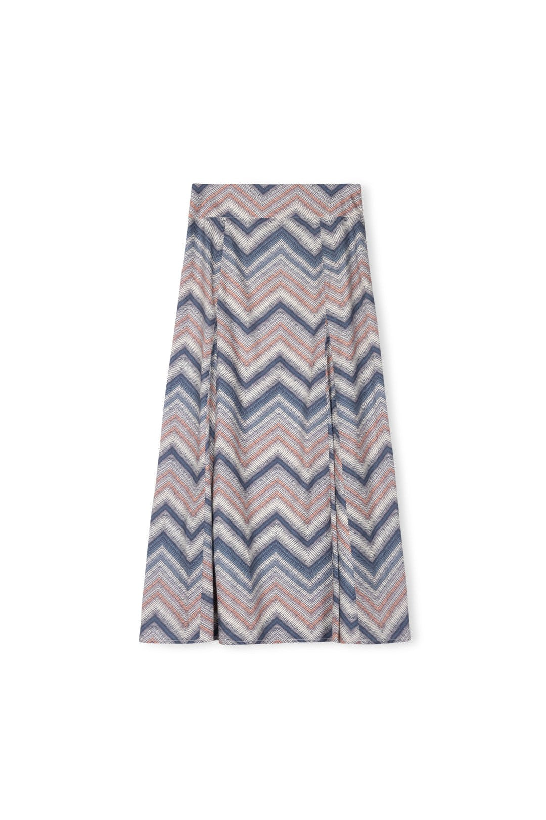 ZIG ZAG PRINT MIDI SKIRT חצאית