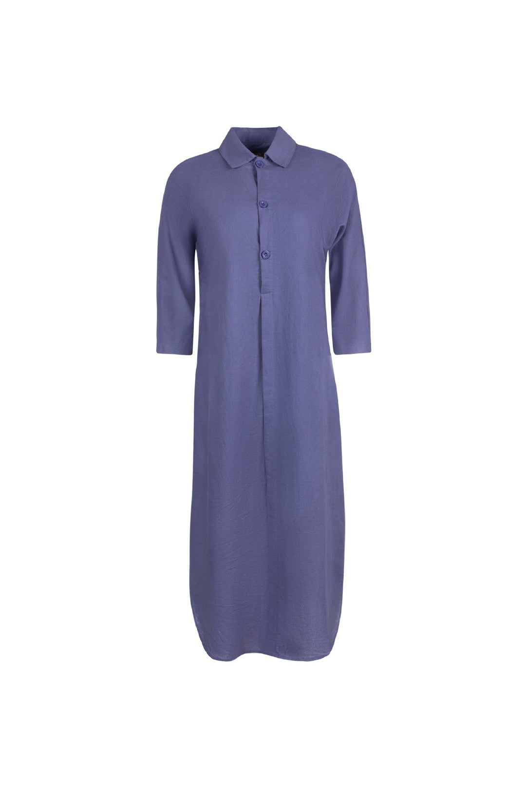 COLLARED LINEN SHIRT DRESS שמלה