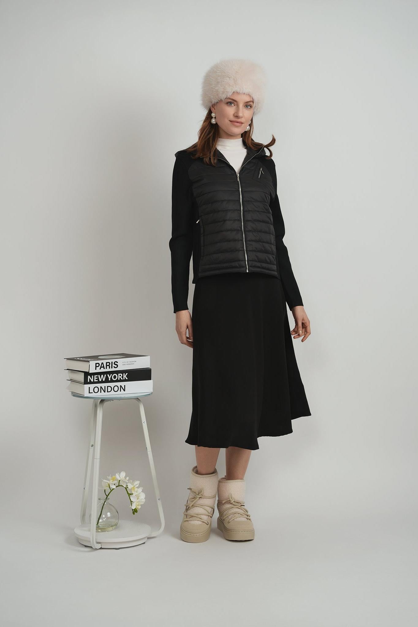 LADIES QUILTED BOMBER JACKET
