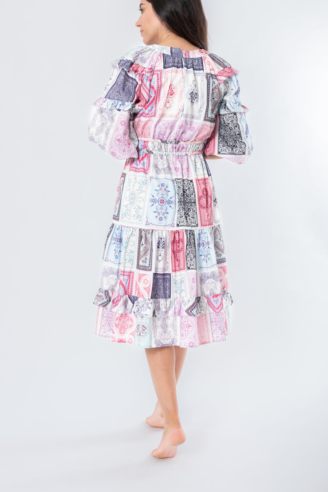 KIRSTEN PATCHWORK DRESS שמלה
