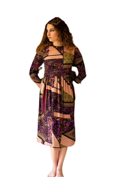 PATCHWORK DRESS שמלה