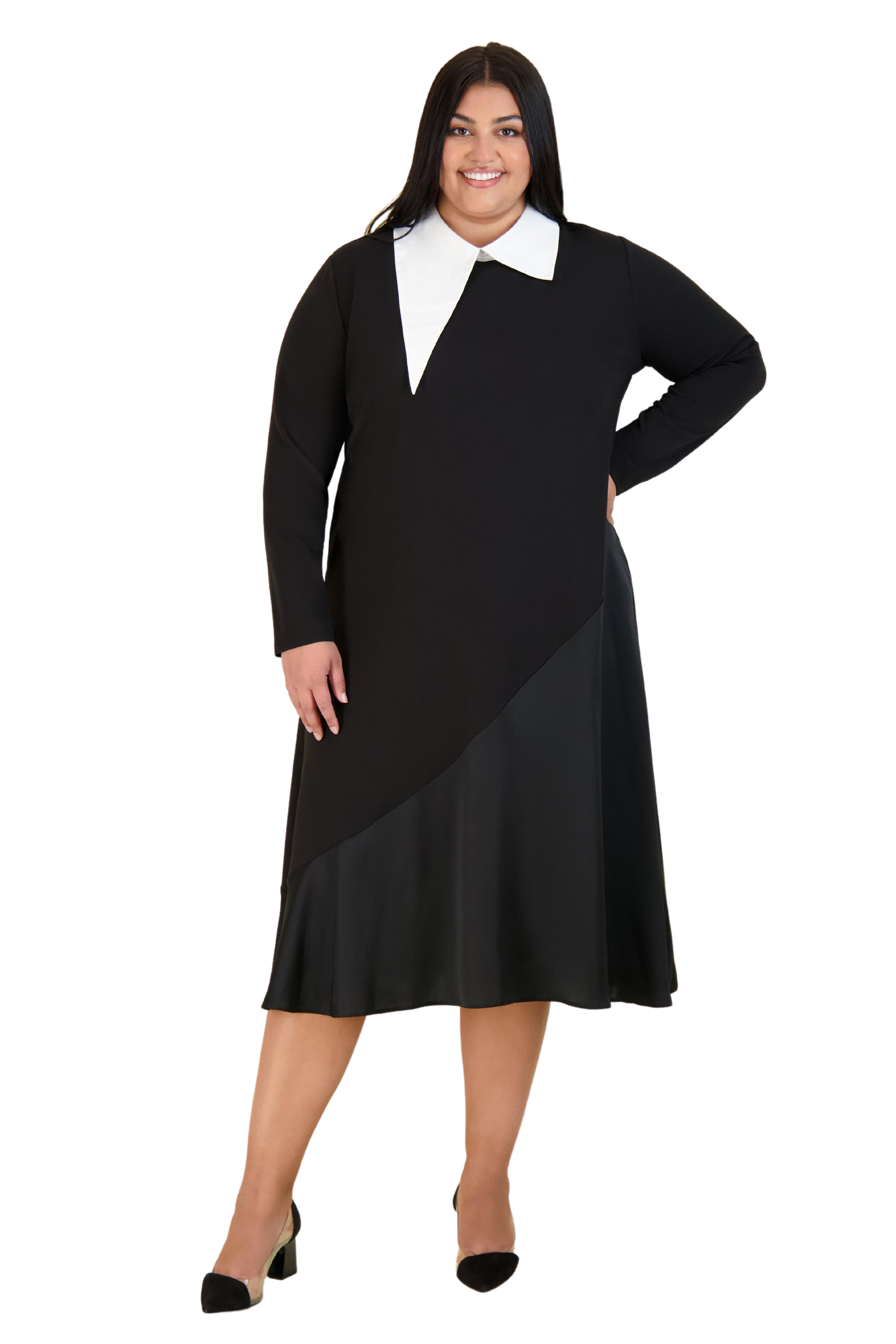 COLLARED SWAY DRESS שמלה