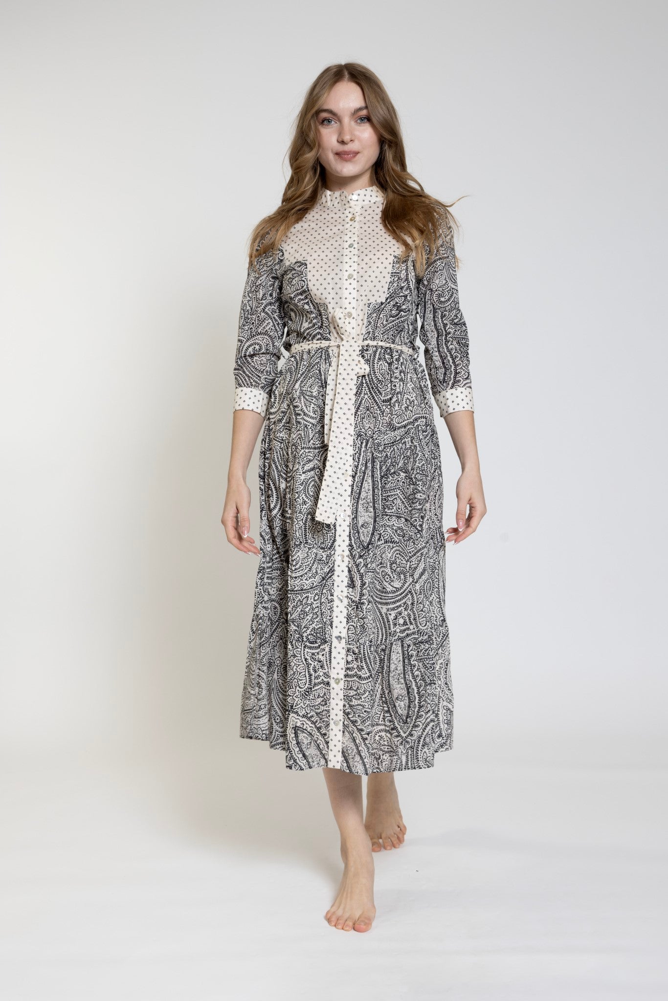 POLKA DOT PRINTED DRESS שמלה