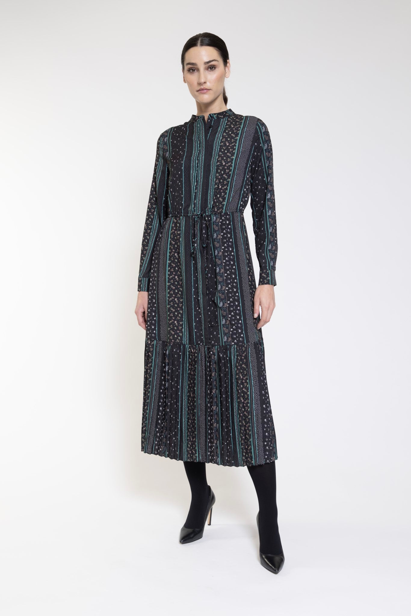 PRINTED TIE DRESS שמלה