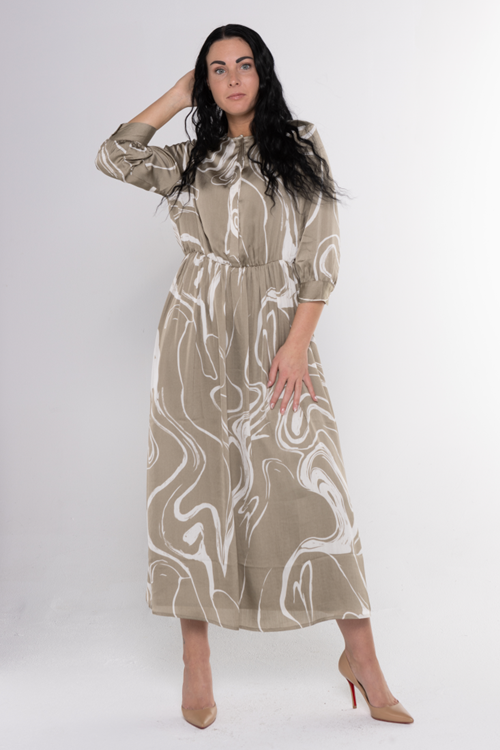 SWIRL PRINT DRESS שמלה