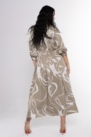 SWIRL PRINT DRESS שמלה