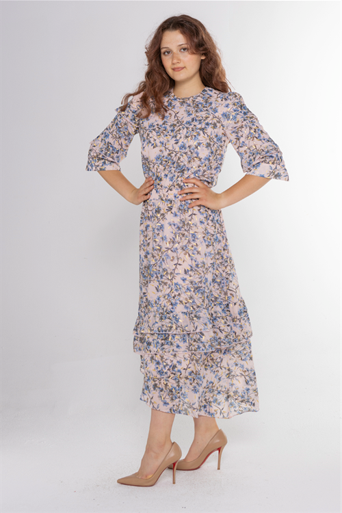 2PC ASYM FLORAL PRINT SKIRT חצאית