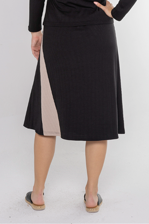 MATCHING RIBBED ALINE SKIRT חצאית