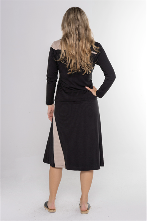 MATCHING RIBBED ALINE SKIRT חצאית