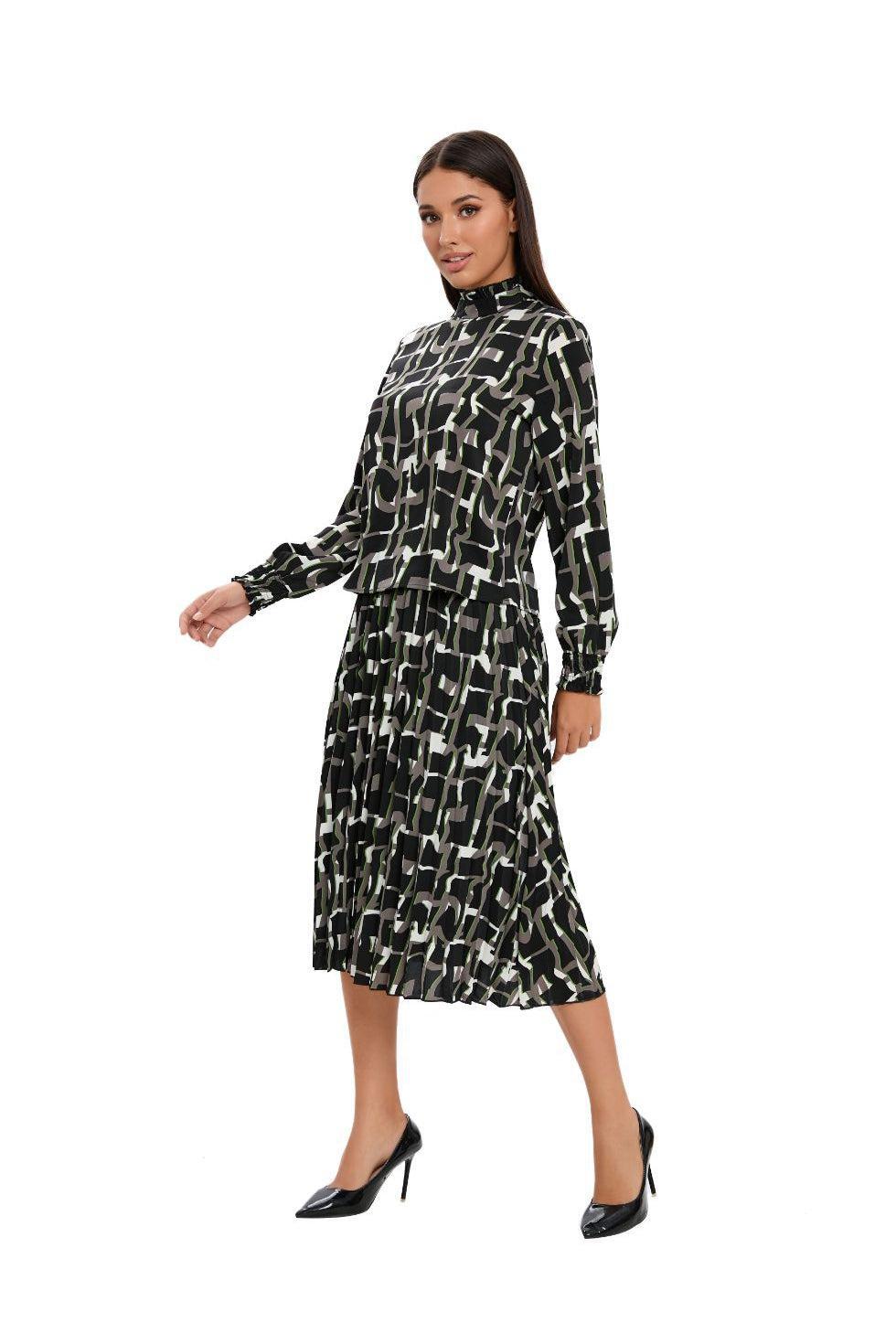 Chroma Print 2PC Midi Dress Set - MissFinchNYC