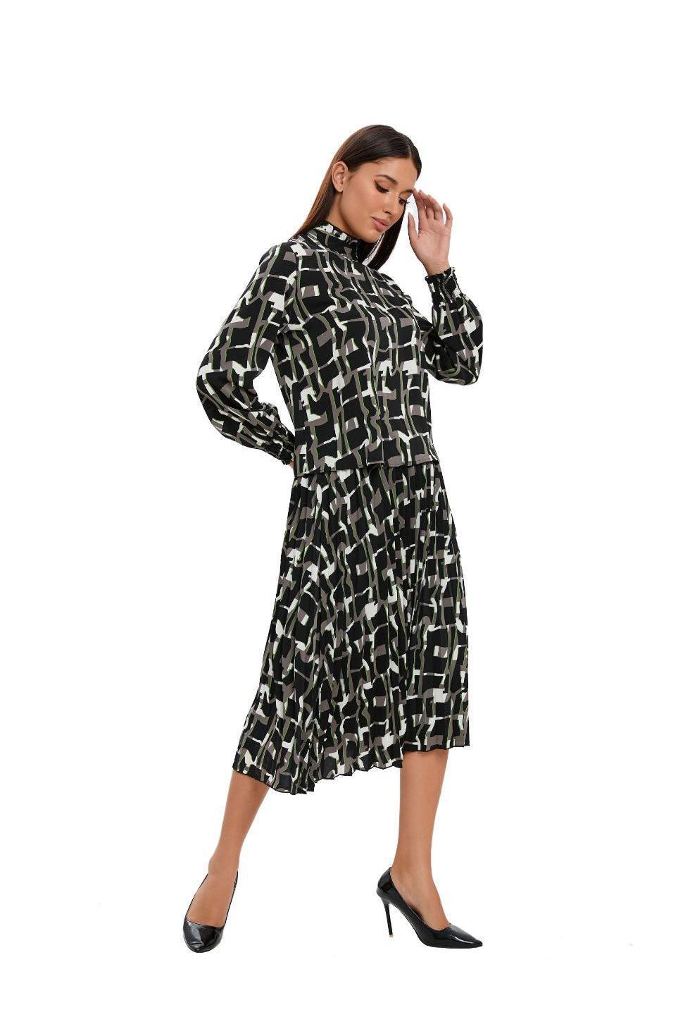 Chroma Print 2PC Midi Dress Set - MissFinchNYC