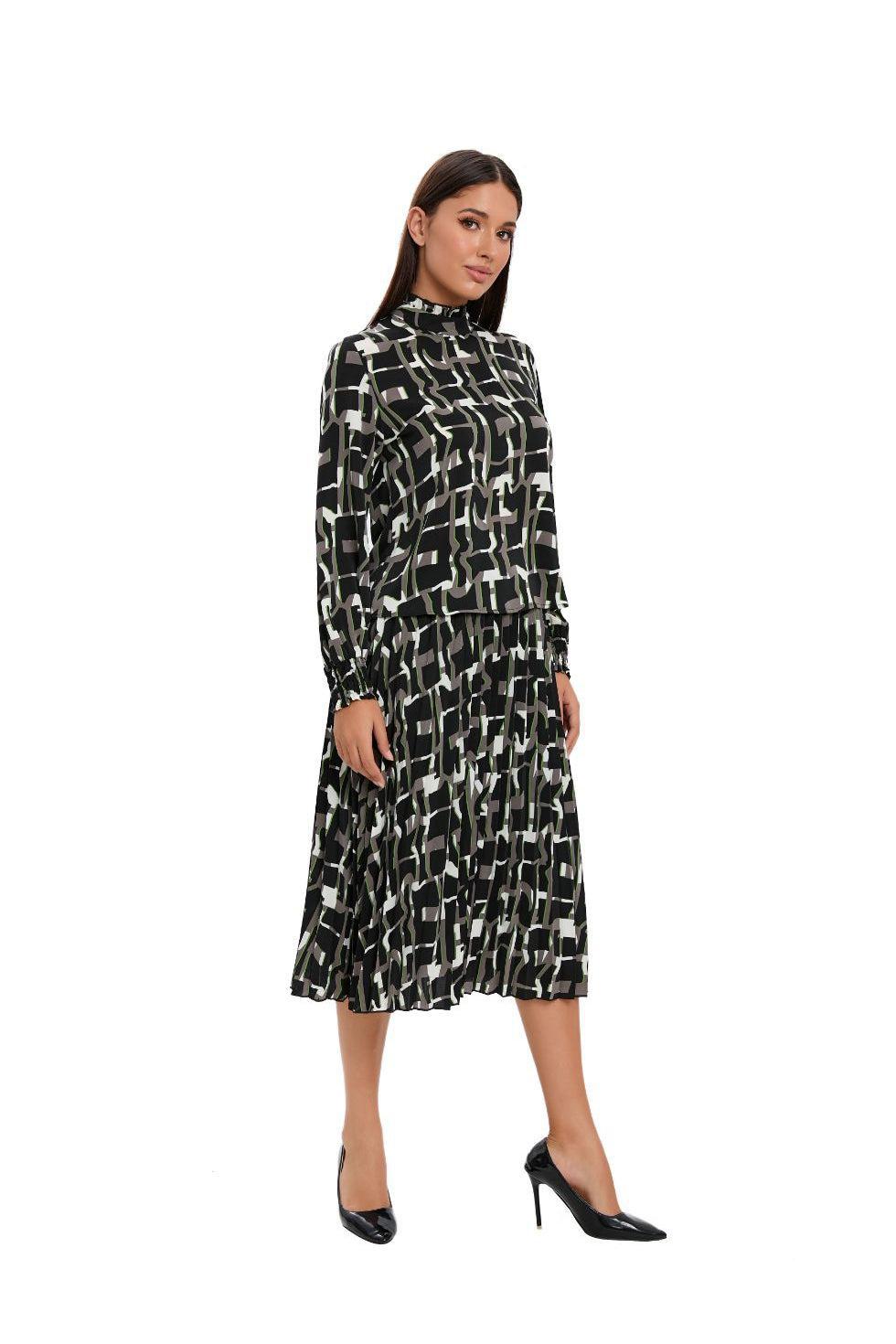 Chroma Print 2PC Midi Dress Set - MissFinchNYC