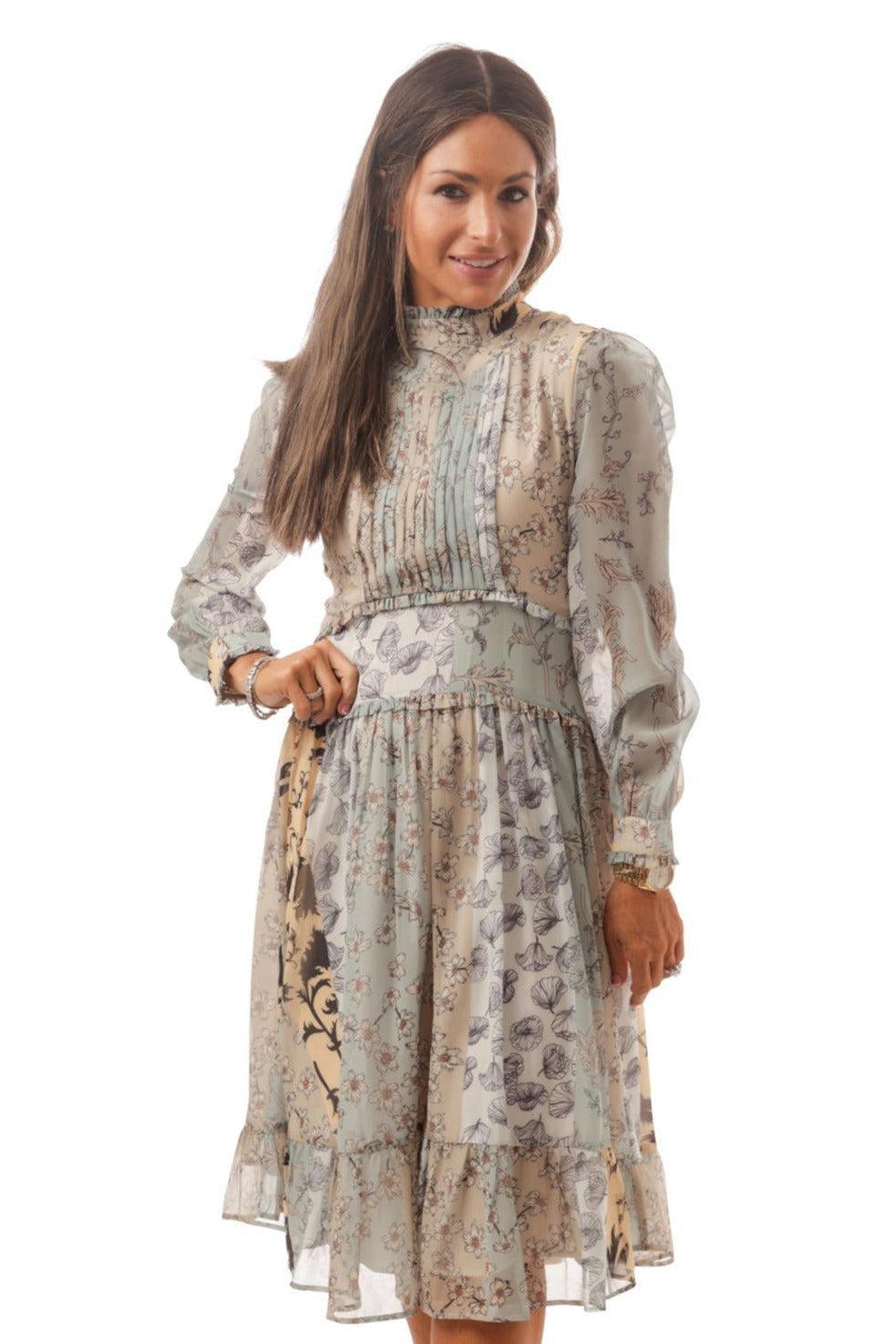 FRONT PLTD DRESS שמלה