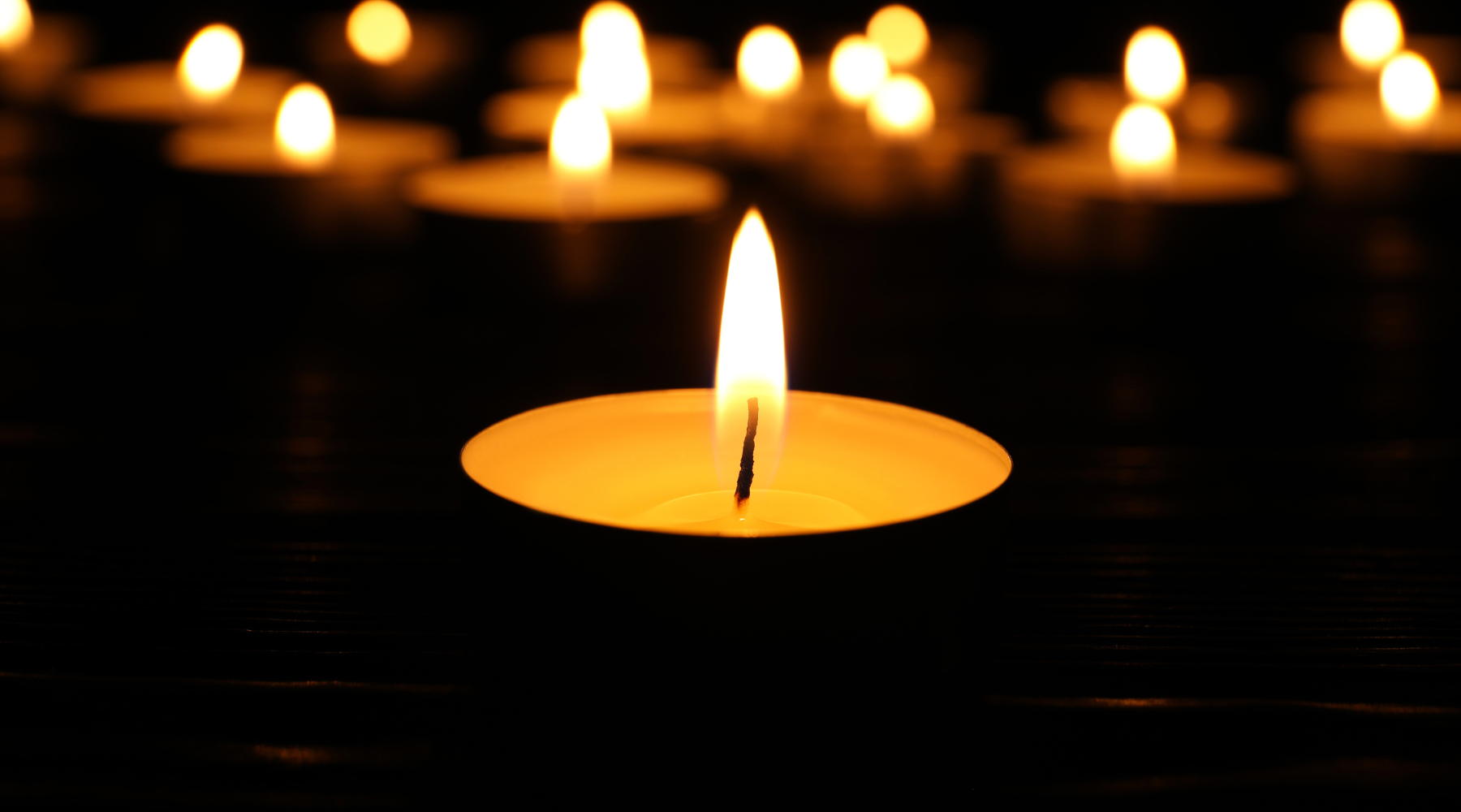 rows of candles