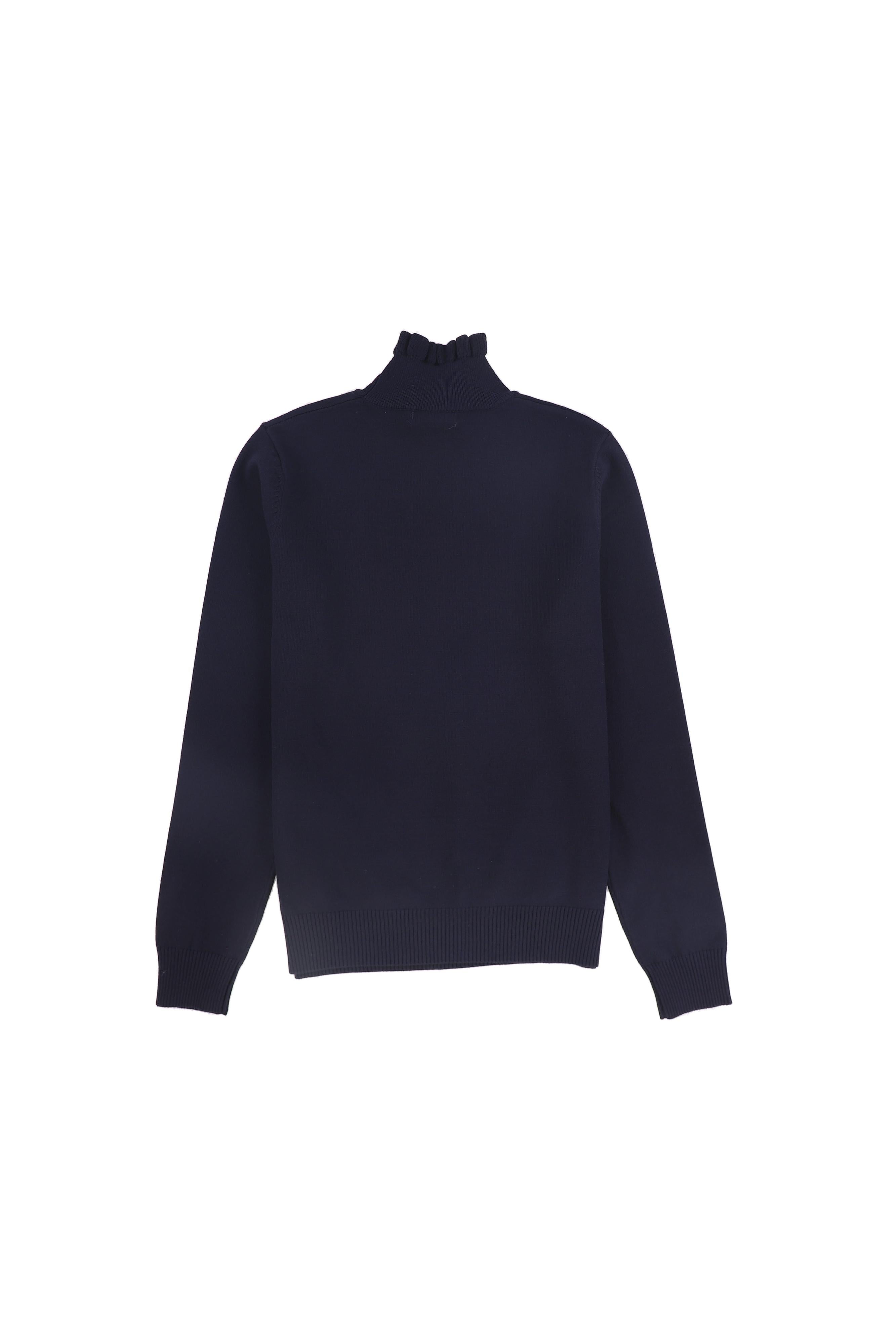 RUFFLE NECK SWEATER