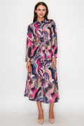 YAL DR3632 belted shirt dress