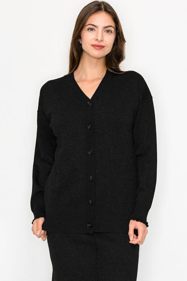 YAL KA341 solid V neck cardigan