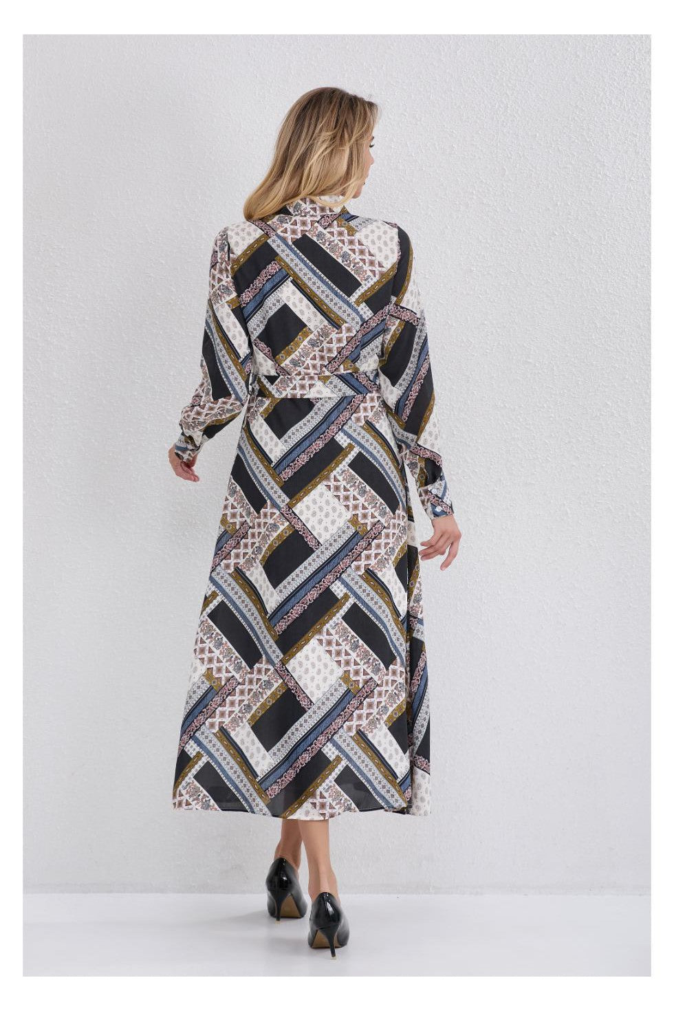 ABSTRACT ALLURE MIDI DRESS