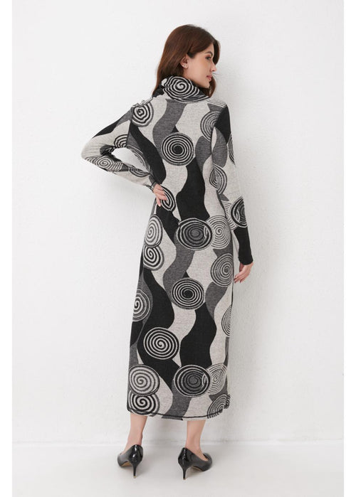 COWL NECK MAXI SWEATER DRESS