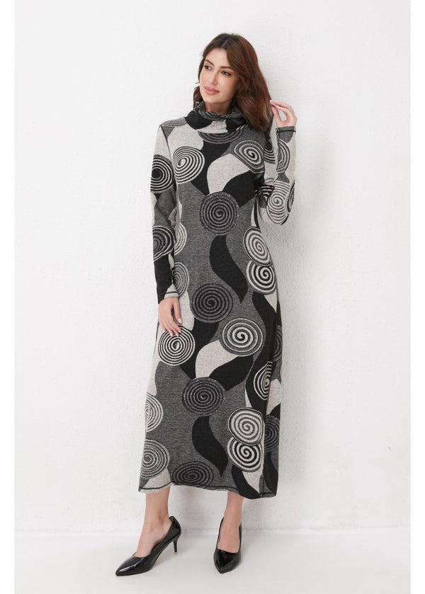 COWL NECK MAXI SWEATER DRESS
