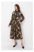 BELTED BUTTON DOWN MIDI DRESS