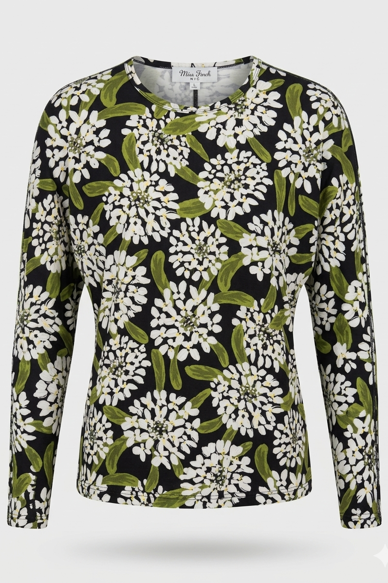 Midnight Garden Black/White Floral