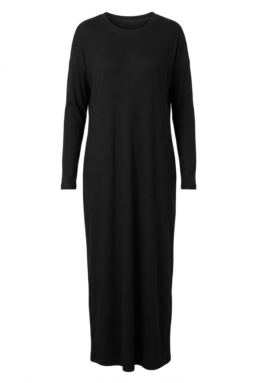 RIB DRESS MIDI LENGTH