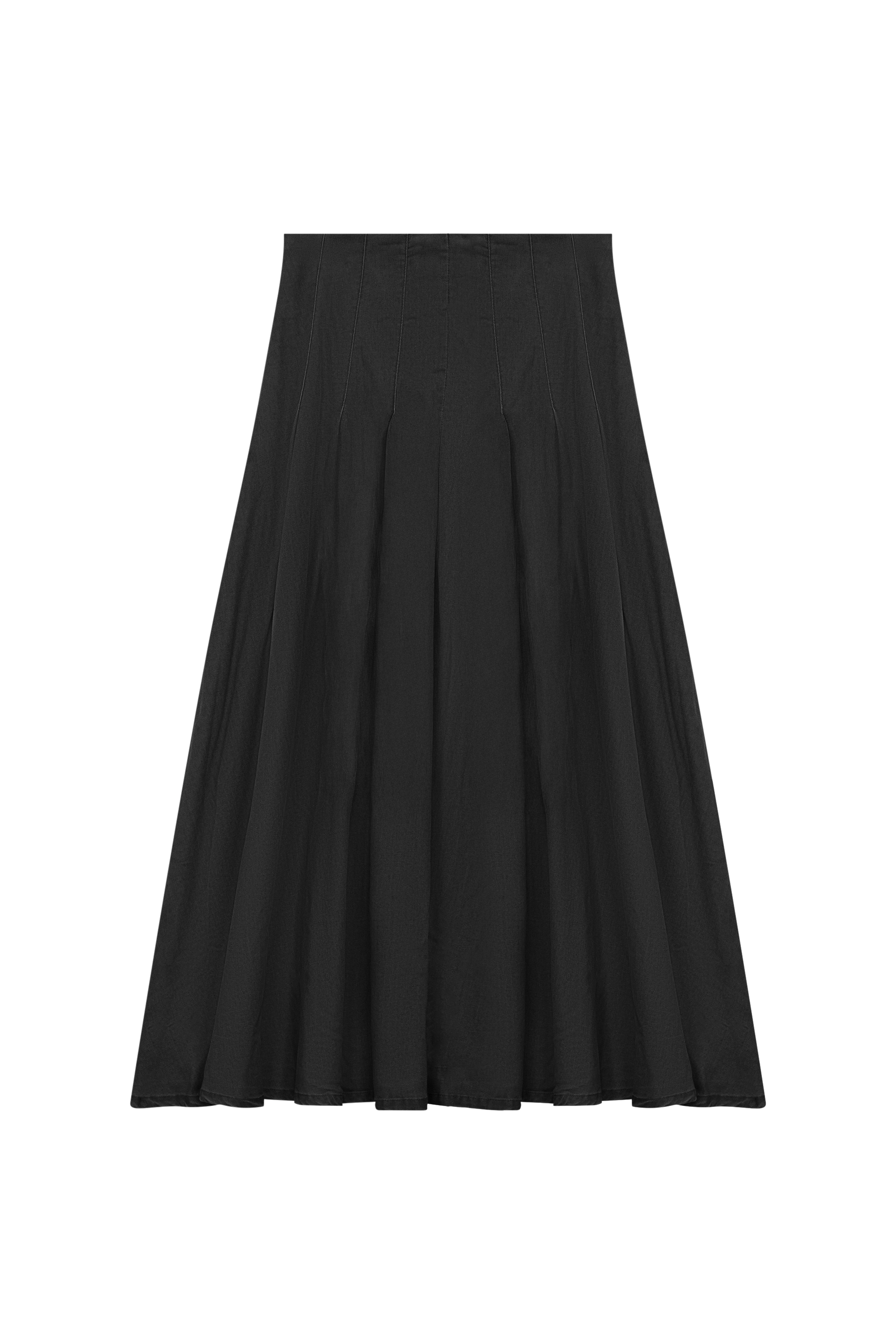 Teens Midi Denim Pleated Skirt