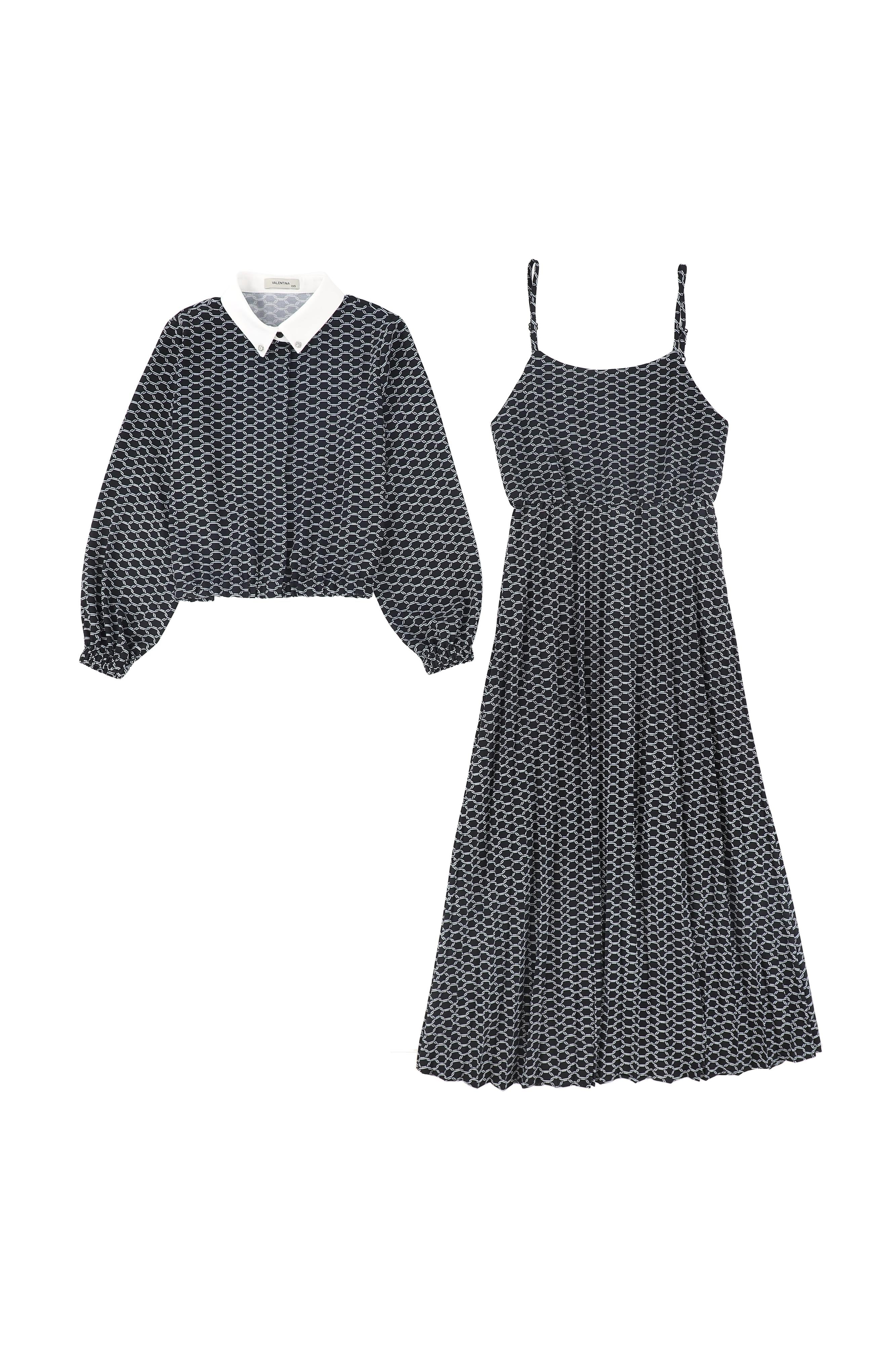 CHAIN PRINT DRESS