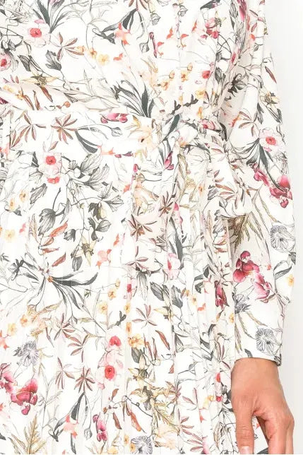 FLORAL COLLARED SHIRTDRESS