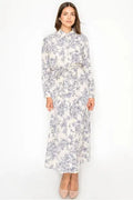 SOFT PRINTED DRESS WITH BELT