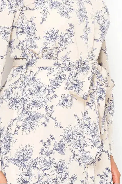 SOFT PRINTED DRESS WITH BELT