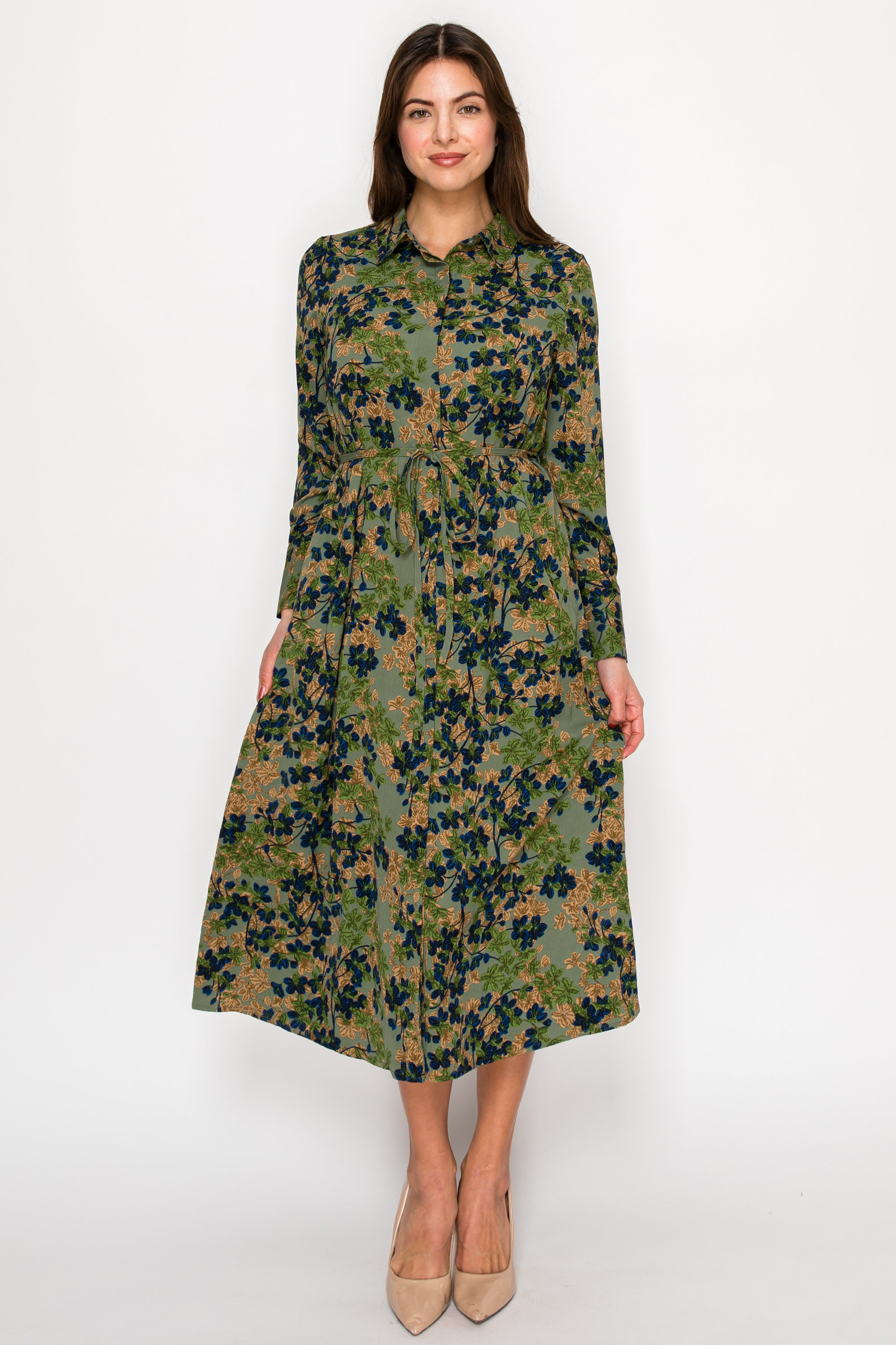 LEAF PRINT DRESS