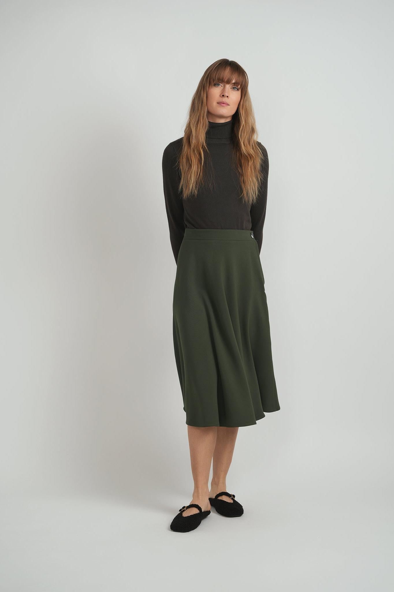 LADIES 35" SKIRT WITH SIDE ZIPPER