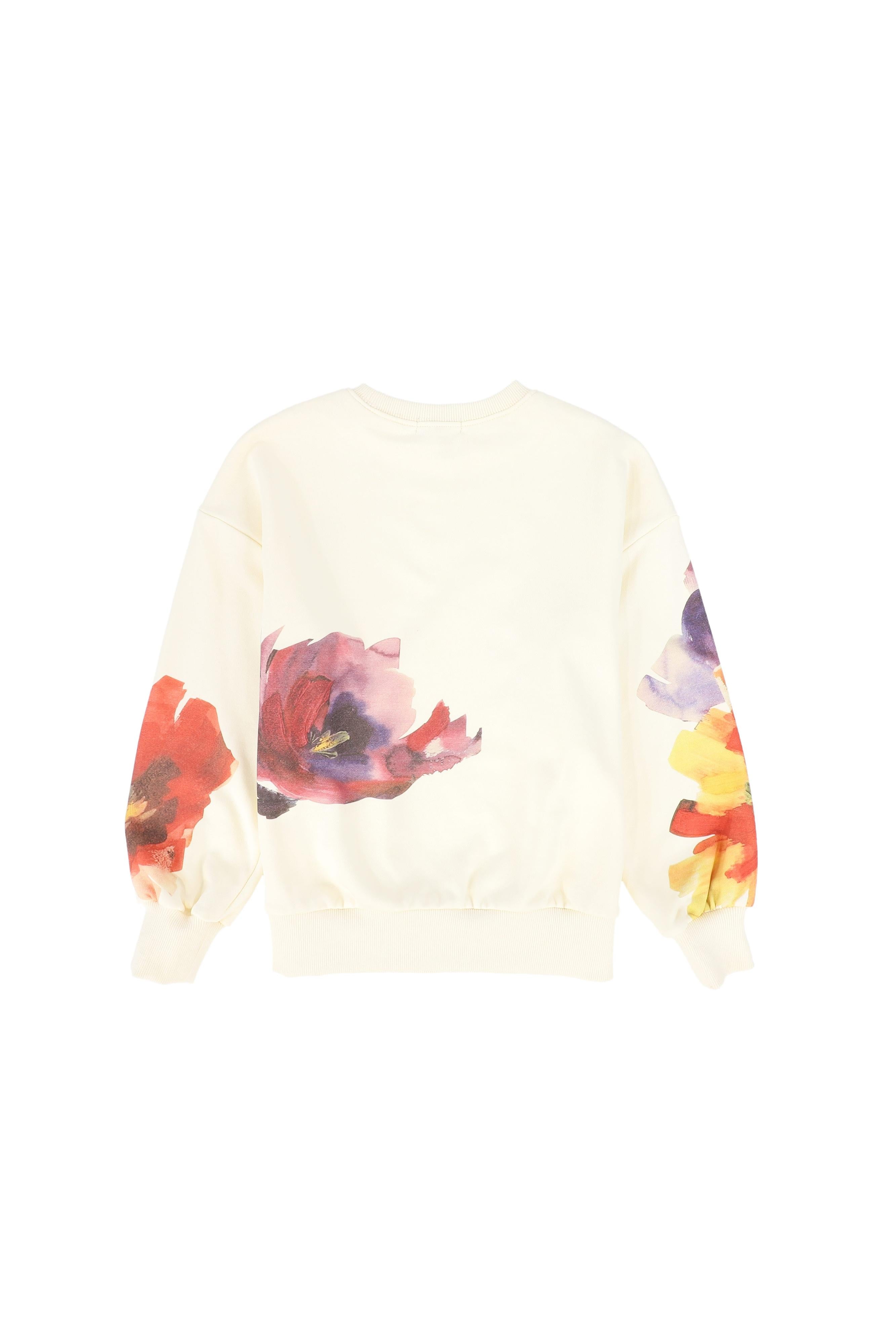 PAINTED FLOWER SWEATSHIRT